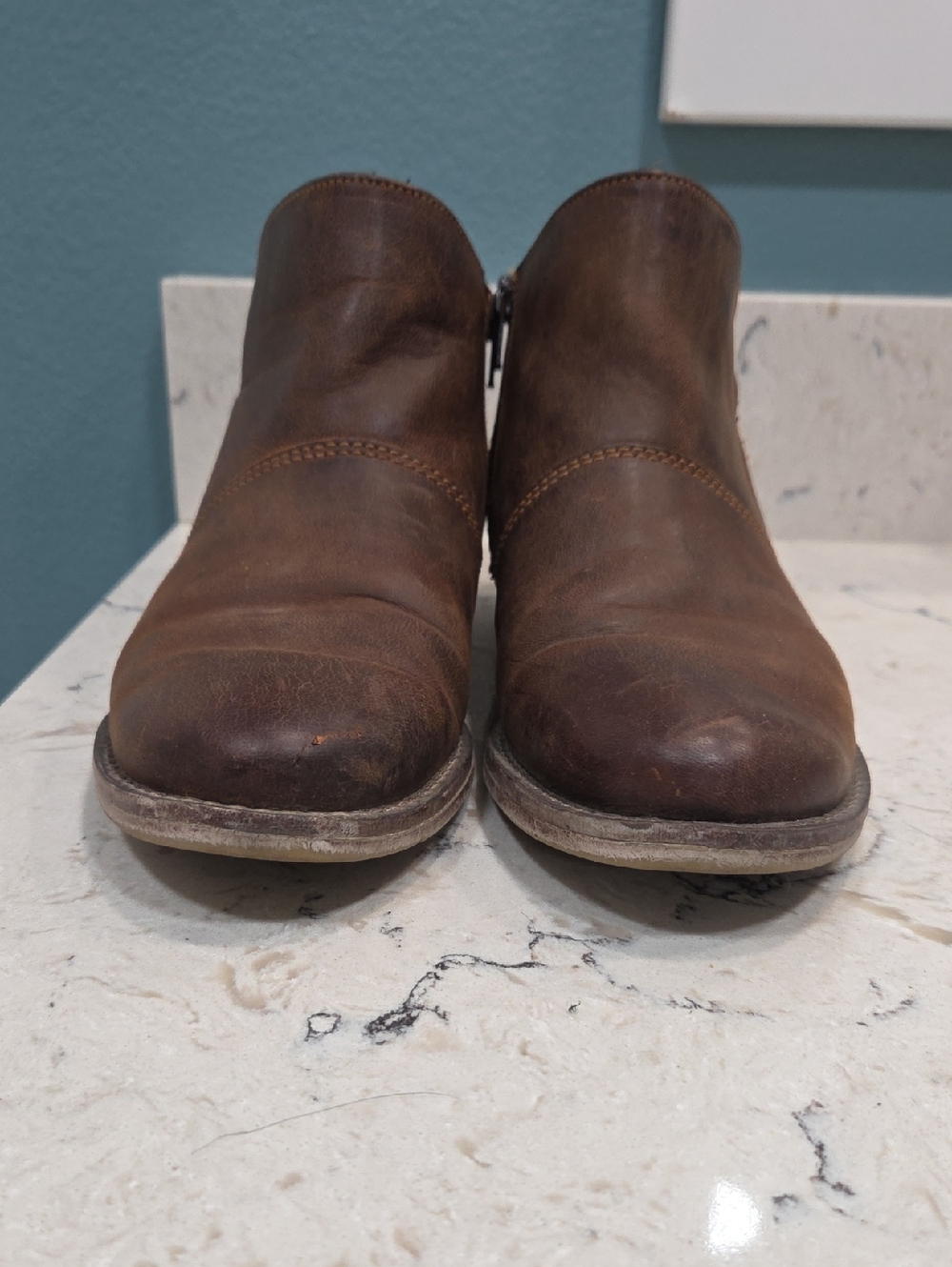 Josef Seibel Brown Ankle Zip Booties